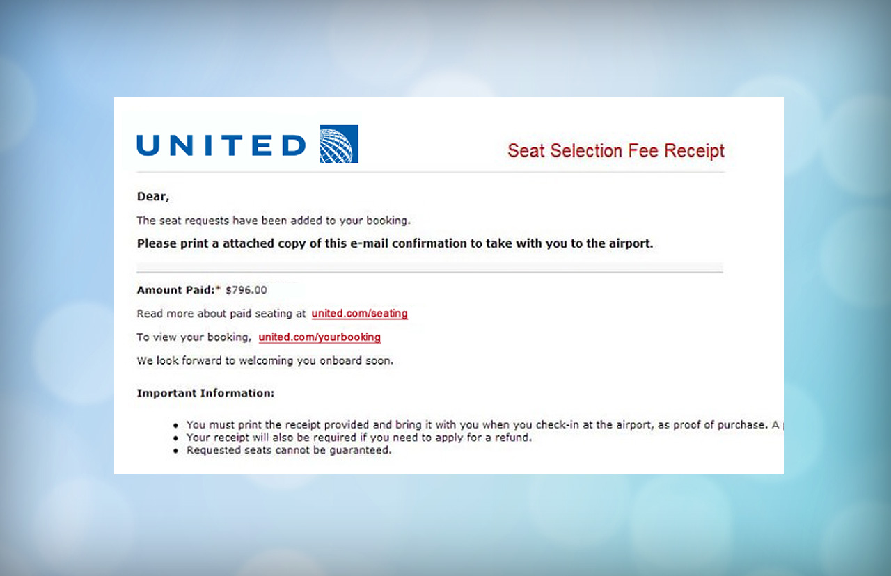 seat selection charge